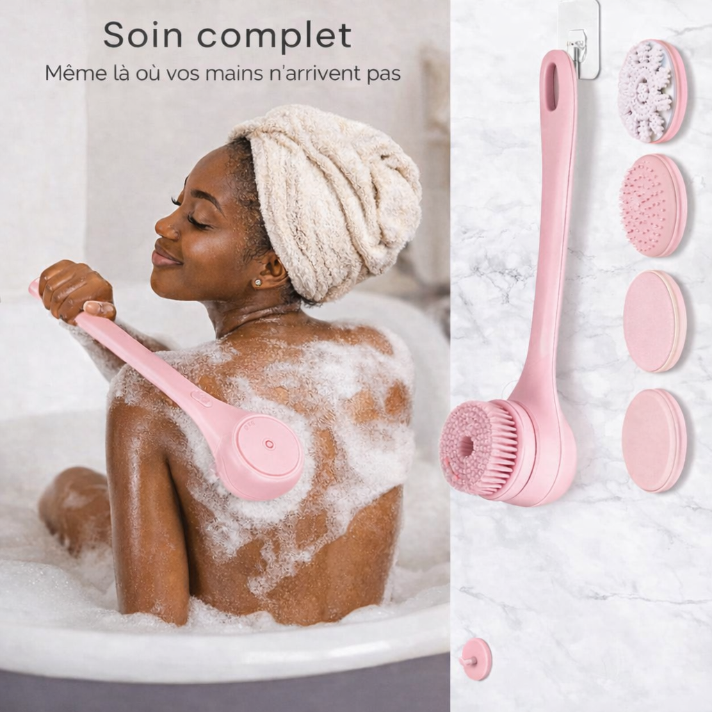 Brosse de Douche Électrique 4-en-1 – Expérience Spa & Nettoyage en Profondeur