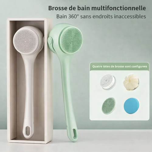 Brosse de Douche Électrique 4-en-1 – Expérience Spa & Nettoyage en Profondeur
